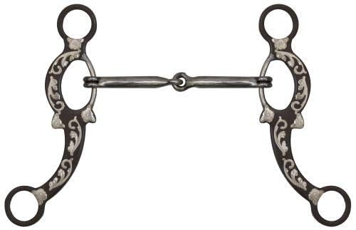 Chapeaux Western Mors De Filet Showman 5 En Acier Inoxydable Doré - Joues Pistolet, Chaîne, Pour Cheval, Neuf, Fabriqué Au Pakistan équipement équitation Doré