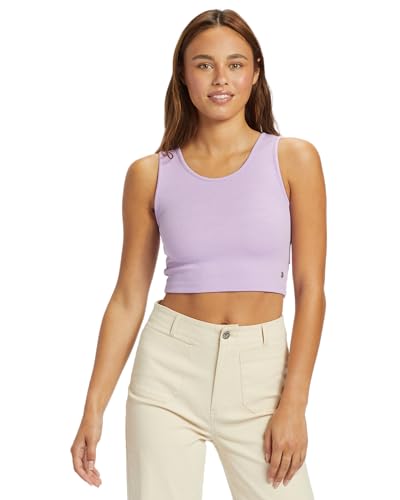 Roxy Women's Good Keepsake Cropped Tank, Cutout Crop Top, Crocus Petal, Small