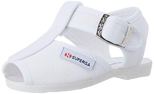 Superga 1200-cotj, Sandalias Forma de T con Puntera Unisex Niños, Blanco (900 White), 26 EU
