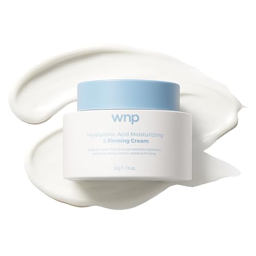 WNP Hyaluronic Acid Moisturizing & Firming Cream -4D Hyaluronic Acid, Aloe Vera,Peptides,Collagen,Ceramides Anti-Aging Face Moisturizer Vegan SkinCare for Fine Lines,Wrinkles Dry & Sensitive Skin