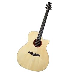 Guitare acoustique, son plus riche, cadeau de guitare folk épicéa et acajou, texture fine à faible pression pour les voyages(Couleur du bois) - Les Beatles, Paul McCartney, John Lennon, RIngo Starr, George Harrison
