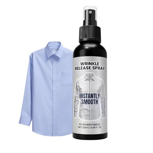 Spray Antiarrugas Para Ropa - Solución Suavizante de Tela 120ml,Spray Suavizante Para Ropa Arrugada - Uso En Camisetas, Tops, Faldas, Vestidos, Prendas, Hogar, Apartamento, Viaje, Vacaciones