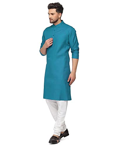 Men's Cotton Blend Straight Kurta