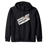 Broken Arm Survivor Hand In Orthopedic Cast Bone Fracture Zip Hoodie