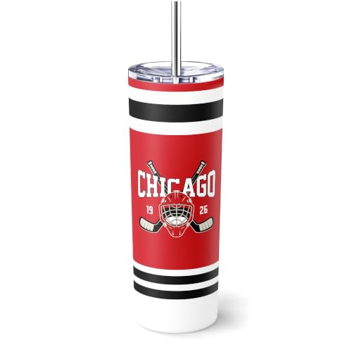 Image of ANTKING Chicago Tumbler 20oz Travel Mug Custom Name Number Gifts | Stainless Steel Insulated Coffee Cup for Men Women