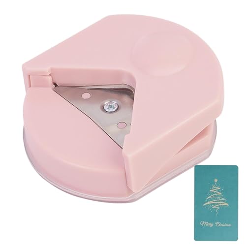 Corner Round Edge Cutter Rounding Tool for Paper Crafts, Paper Cutting, and Edge Shaping, Round Corner Multifunctional for Card Making and Scrapbookin Punches and Crafts (Pink)