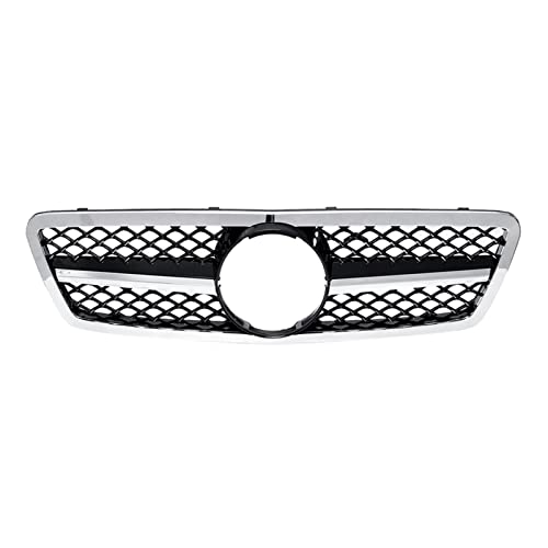 HATAP Apto para Mercedes-Benz Clase C W203 C280-C63 2000-2006, Rejilla De Entrada De Luz Antiniebla, Rejilla Negra con Orificio Hexagonal En Forma De Panal Accesorios de reemplazo de automóviles