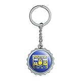 Minions Good Vibes Keychain Chrome Plated Metal Pop Cap Bottle Opener