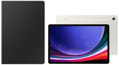 Image of Samsung Galaxy Tab S9 27.81 cm (11 inch) Dynamic AMOLED 2X Display, RAM 8 GB, ROM 128 GB Expandable, S Pen in-Box, Wi-Fi Tablet, Beige with S9 Book Cover Keyboard, Black