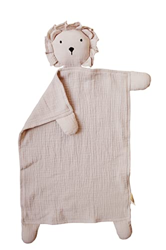 Image of Sand Natural Lion Lovey Blanket by Marlowe & Co