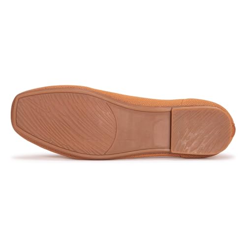 Image of Frank Mully Women's Loafer Flats Square Toe Comfortable Office Work Shoes, Cute Penny Loafer Slip On Walking Driving Shoes