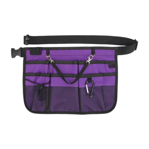 Sac banane infirmière violet en polyester avec compartiments multiples pour trousse outils - 2