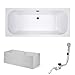 Produktbild HOESCH Badewanne ELEGANCE | Design Badewanne | mit Mittelablauf | Acryl | 170x75cm | Komplettpaket mit Styroporträger und Ablaufgarnitur