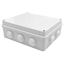 GENBOLT ABS Plastic Junction Box Universal Electrical Project Enclosure Dustproof Waterproof IP66 White 200mmx150mmx75mm