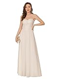 Babyonline Women's Lace Chiffon Wedding Dresses for Bride A Line Bride Wedding Dresses for Bride 2024 Beach Lace Vestido de boda para Novia Ivory XL