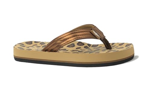 Image of REDVOLUTION Girls Classic Braided Accented Beach Sandals Casual Flip Flop Surfer Girl