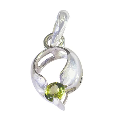 Pendentif rond en argent péridot et bijoux anciens pour femme chic