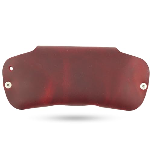 Image of Toprank Leather Eyeglass Case - Handmade Slim Sunglasses Holder, Genuine and Universal Fit for Men and Women