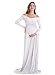 Produktbild AYMENII Umstandskleid, schulterfrei, halbrund, schmale Passform, Maxikleid, Fotoshooting, Hochzeit, Party, Babyparty Gr. Medium, weiß