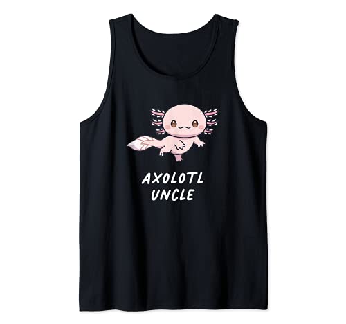 Axolotl Uncle Funny Anime Pastel Goth Aesthetic Familia Camiseta sin Mangas