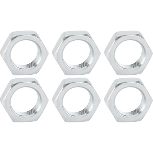 Speedway Motors Steel Jam Nuts, 11/16 Inch-18 Right Hand NF Fine Thread, Pack of 6, Ideal for Rod Ends, Heim Joints, Tie Rod Ends, Zinc Plated for Corrosion Protection, Increases Usable Thread Length