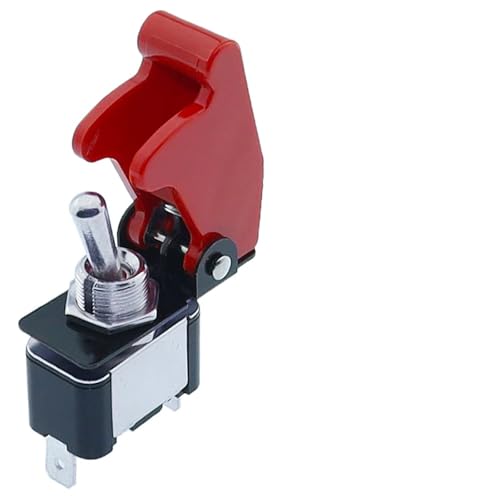 Interruptor de palanca KN3A-101 de 2 pines ON/OFF 10A universal color rojo oscuro