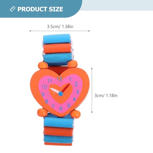 Garneck 3er Set Holzspielzeug Kinderuhren Im Cartoon Stil Simulation Armbanduhr Für Ideale Für Jungen Und ädchen Buntes Design Perfekt Für Den Kindergarten Und Die Schule (Zufälliger Stil)