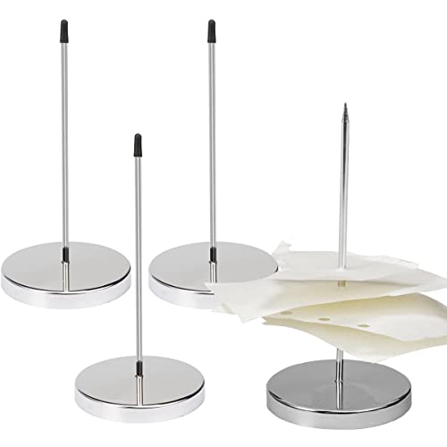 DINHEAROM Zettelspießer 4 Stück Mit Schutzkappe - Praktischer Quittungshalter Für Restaurant & Büro