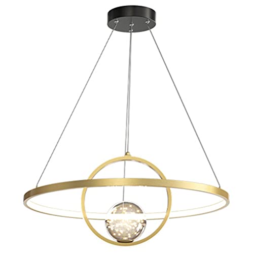 Lumière salon graduable via ce lustre suspension LED 66W télécommandé