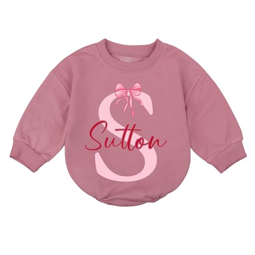 STALOFAZ Personalized Name Baby Girls Bubble Romper Cute Bow