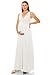 Beachcoco Women's Maternity Sleeveless V Neck Maxi Dress (S, White)