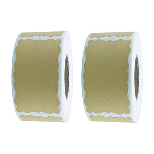 EXCEART 500Pcs Presente de Papel Kraft Tag Em Branco Etiquetas Auto- Adesivas Etiquetas de Nome Pres