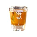 2oz Rose Shot Glass