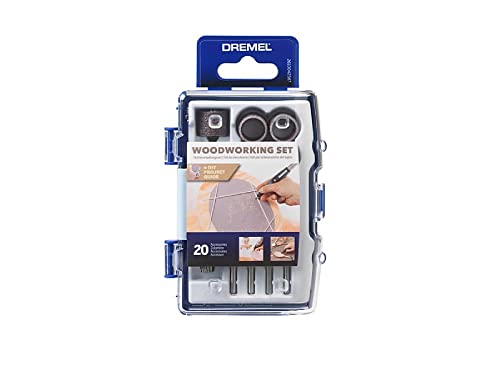 Dremel 681 Woodworking Set - Kit de accesorios con 20 accesorios para herramientas rotativas para trabajar la madera