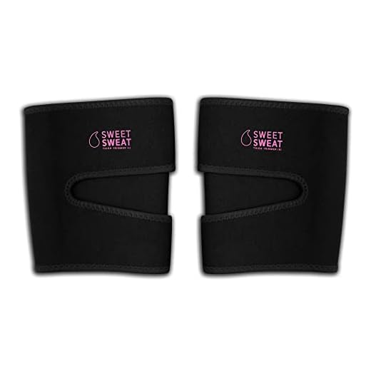 Sweet Sweat Thigh Trimmers for Men & Women by Sports Research | Increases Sweat & Activity to The Thighs During Exercise (Pink Logo, Medium)