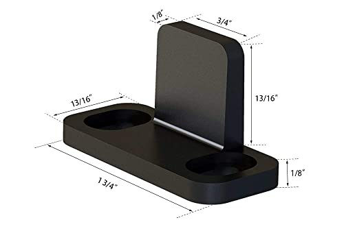 Jubest Black Aluminum Floor Guide Sliding Barn Door Hardware Bypass Door Guide Set Of 2 #TOP6