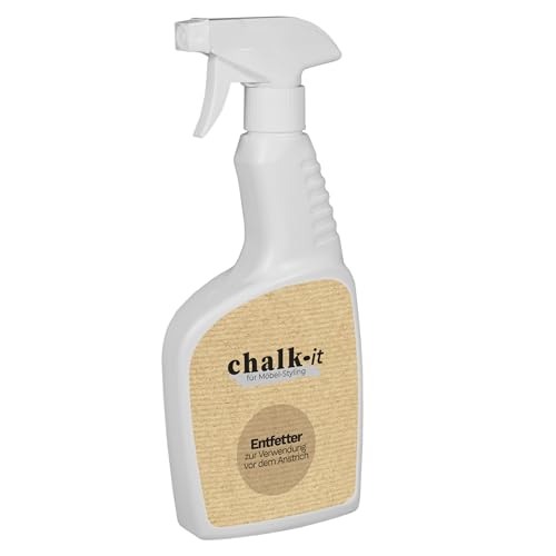 chalk-it Möbel Entfetter 500ml Reiniger Möbelreiniger Fettlöser Holz MDF PVC Holzplatten Schmutzentferner auf Wasserbasis zur Verwendung vor dem Streichen mit Kreidefarbe