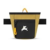 OllyDog Goodie Treat Bag, Dog Treat Pouch, Waist Belt Clip for Hands-Free Training, Magnetic Closure, Dog Training and Behavior Aids, Three Ways to Wear (Antelope)