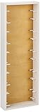 Soportes aluminio Expovinalia ex9116 Botellero de Pared, Capacidad 10 Botellas, Blanco Pino, 56x12x105 cm