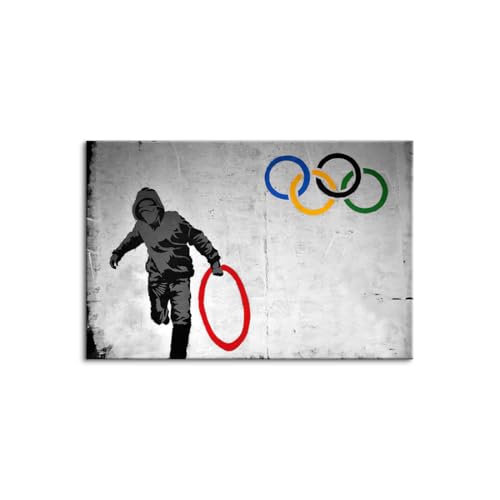 �|�X�^�[ �A�[�g�p�l�� ������ �S���� Banksy �o���N�V�[ 3 ���Z�b�g �G�� �Ǌ|�� �A�[�g�t���[�� ���_�� �A�[�g�{�[�h ������ꂽ �C���e���A �C���e���A�������� �ؘg�t���̊����i (40x60cm�i16x24in�j,F)