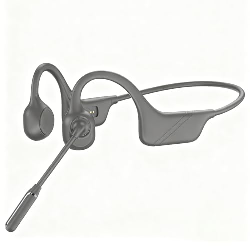 Image of Meetings Open-Ear Headphones with Rotatable Noise-Canceling Boom Mic, Bone Conduction Bluetooth 5.4 Headphones with One-Touch Mute&Magnetic Charging for All-Day Use,Perfect for Driving Learning