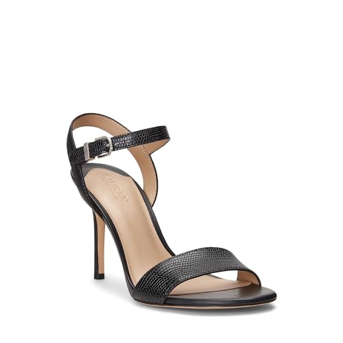 Image of Lauren Ralph Lauren Gwen Crinkle Patent Leather Sandals