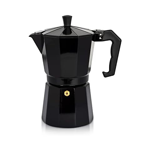 KRÜGER Aluminium-Espressokocher mit Silikon-Dichtring für 3 Tassen Cover