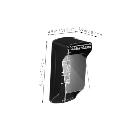 Cubierta de timbre de plástico acrílico negro para protección exterior 3