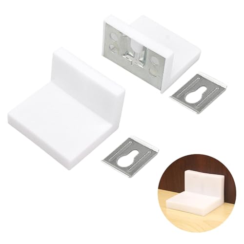 2 Stück Wandmontage Wandhalterung, Schrankaufhänger, Schrankhalter zum Schrauben, Kunststoff-Schrankecke, Befestigungen für Hängeschränke und Wand-Montage