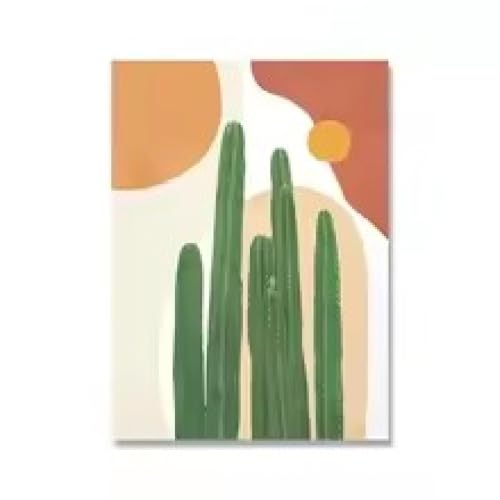 Toile cactus bohème pour sublimer un mur de salon vide