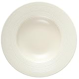 DECORNIJIA Keramik Pasta Teller Tiefes Speiseteller Hausgebrauch Glasiert Mikrowellengeeignet Beige Geschirr Westlich Servierplatte