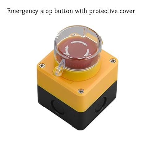 Bouton démarrage électrique ascenseur pour boîte commande et arrêt urgence étanche