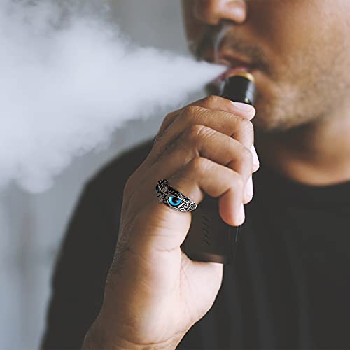 Yaomiao Demon Eye Owl Ring Retro Animal Open Ring Adjustable Owl Ring Open Animal Rings Statement Ring Jewelry For Women Girls Men Ring Jewelry Fingers Accessories (Gun-Black) #TOP4