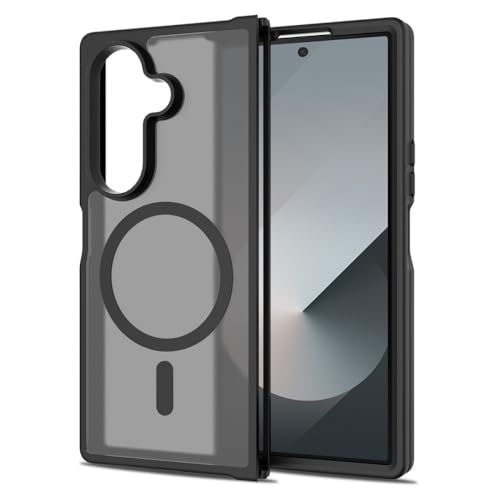 Coque Galaxy Z Fold7 anti-rayures rigide transparente avec contour noir